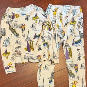 Madeline Kids Pajama Set - Cream and Yellow